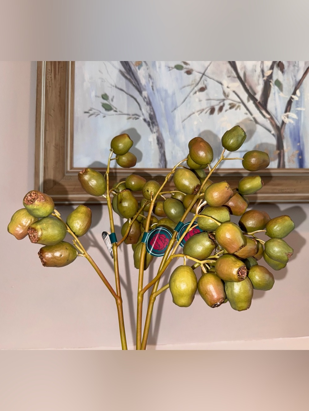 Artificial Eucalyptus Gumnut NEW Native LOT of 3 Stem branches 19" long